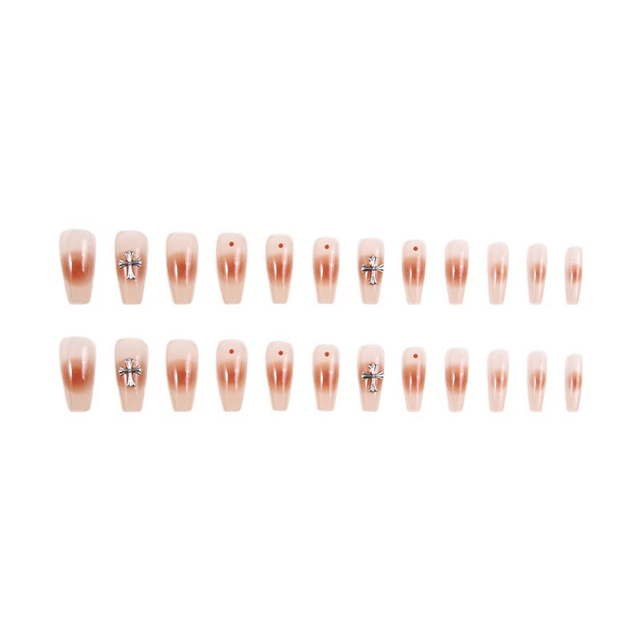Artificial nail set with glamorous 3D decorations Kalsten