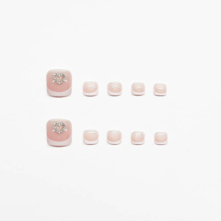 Acrylic nail set with playful heart design Kalsten
