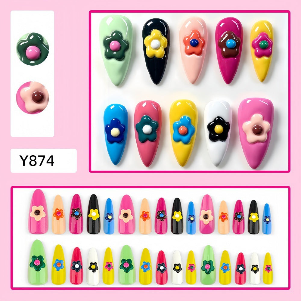 Creative Nail Art Set with Floral 3D Applications Kalsten
