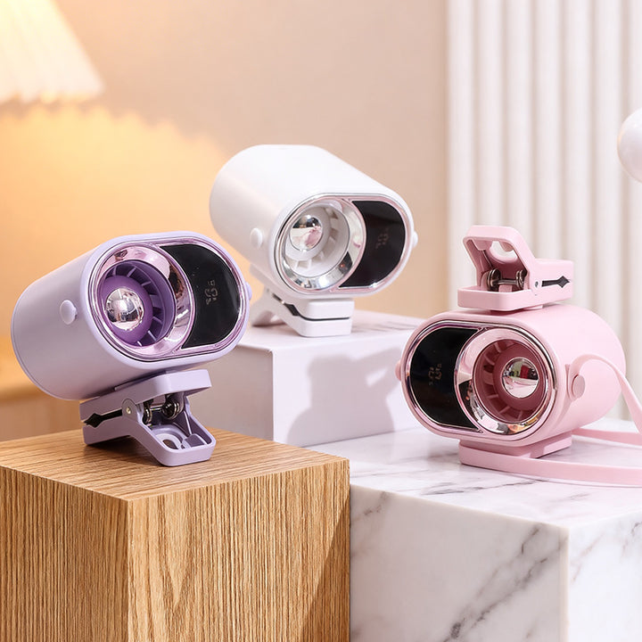 Ladies table fan in modern retro design with digital display Kalsten