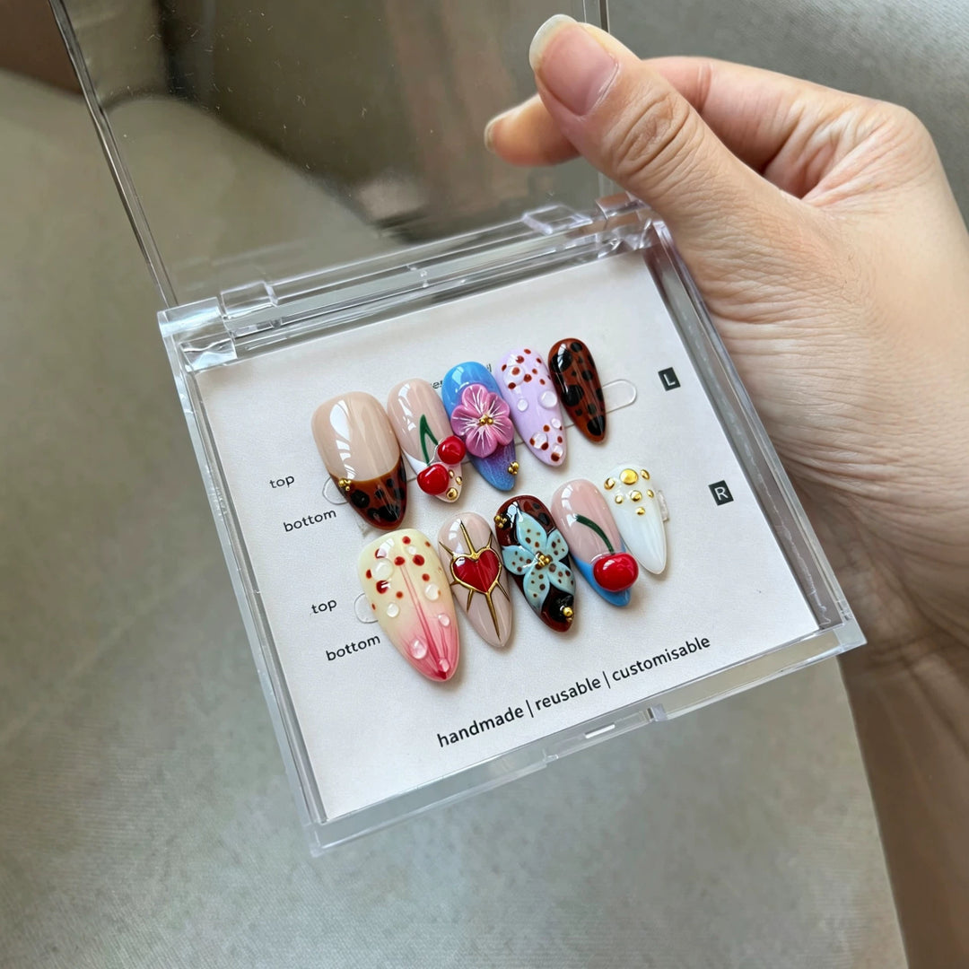 Customizable Artistic Press-On Nail Set