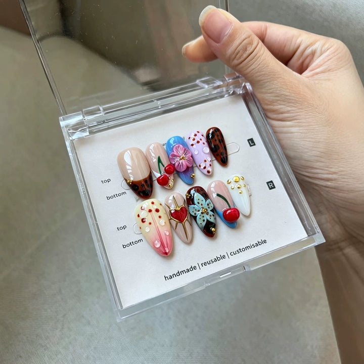 Customizable Artistic Press-On Nail Set