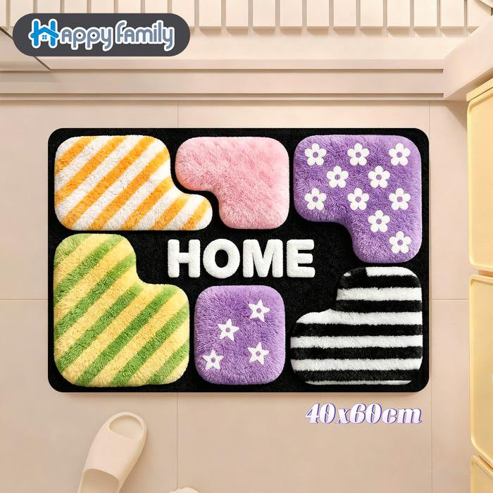 Stylish Geometric Pattern Bath Mat Kalsten
