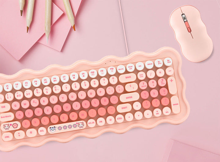 Cute Aesthetic Wireless Keyboard and Mouse Set Kalsten