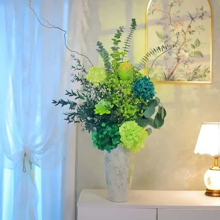 Lush Artificial Botanical Flower Arrangement