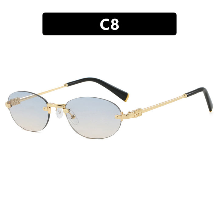 Women's fashion sunglasses with oval frame and elegant accents Kalsten