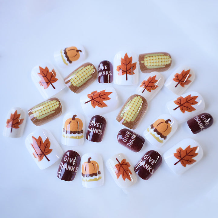 Autumn-Inspired Nail Art Set Kalsten