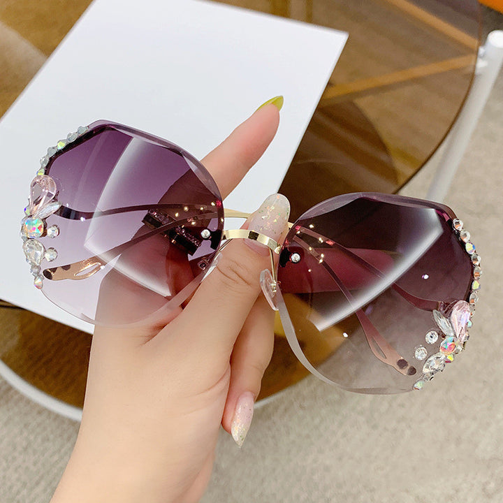 Women's Oversized Sunglasses with Decorative Stones Kalsten