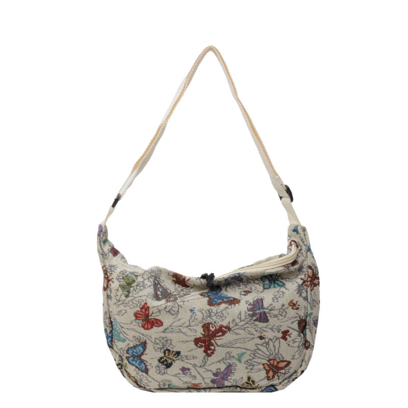 Decorative Floral Patterned Sling Bag