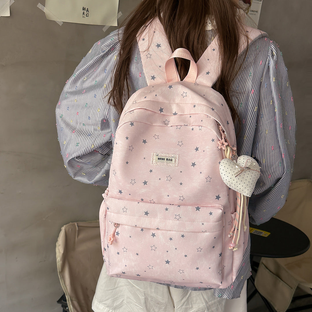 Star Patterned Casual Backpack Kalsten