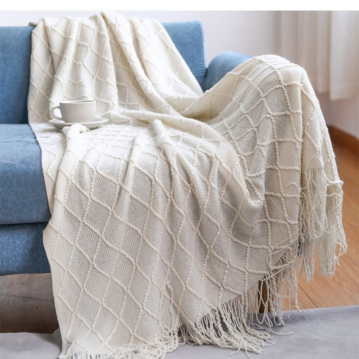 Cozy Knitted Throw Blanket