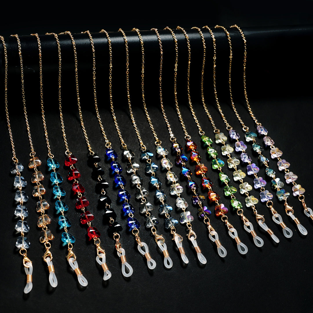 Floral Embellished Eyewear Chain Kalsten