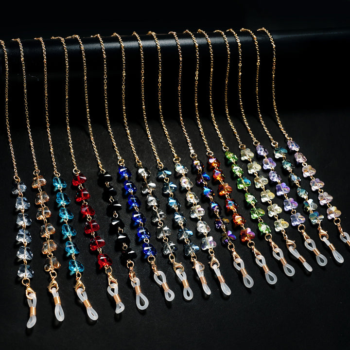 Floral Embellished Eyewear Chain Kalsten