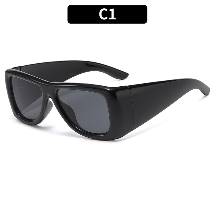 Sleek Geometric Oversized Sunglasses
