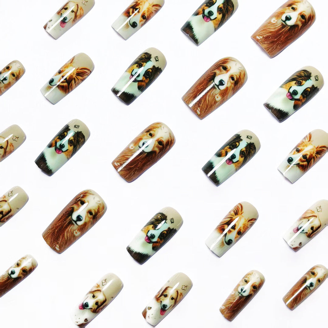 Artificial Nails in Charming Dog Lover Design Kalsten