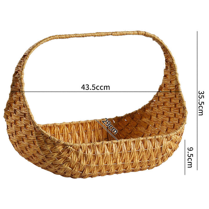 Handcrafted Natural Wicker Carry Basket Kalsten