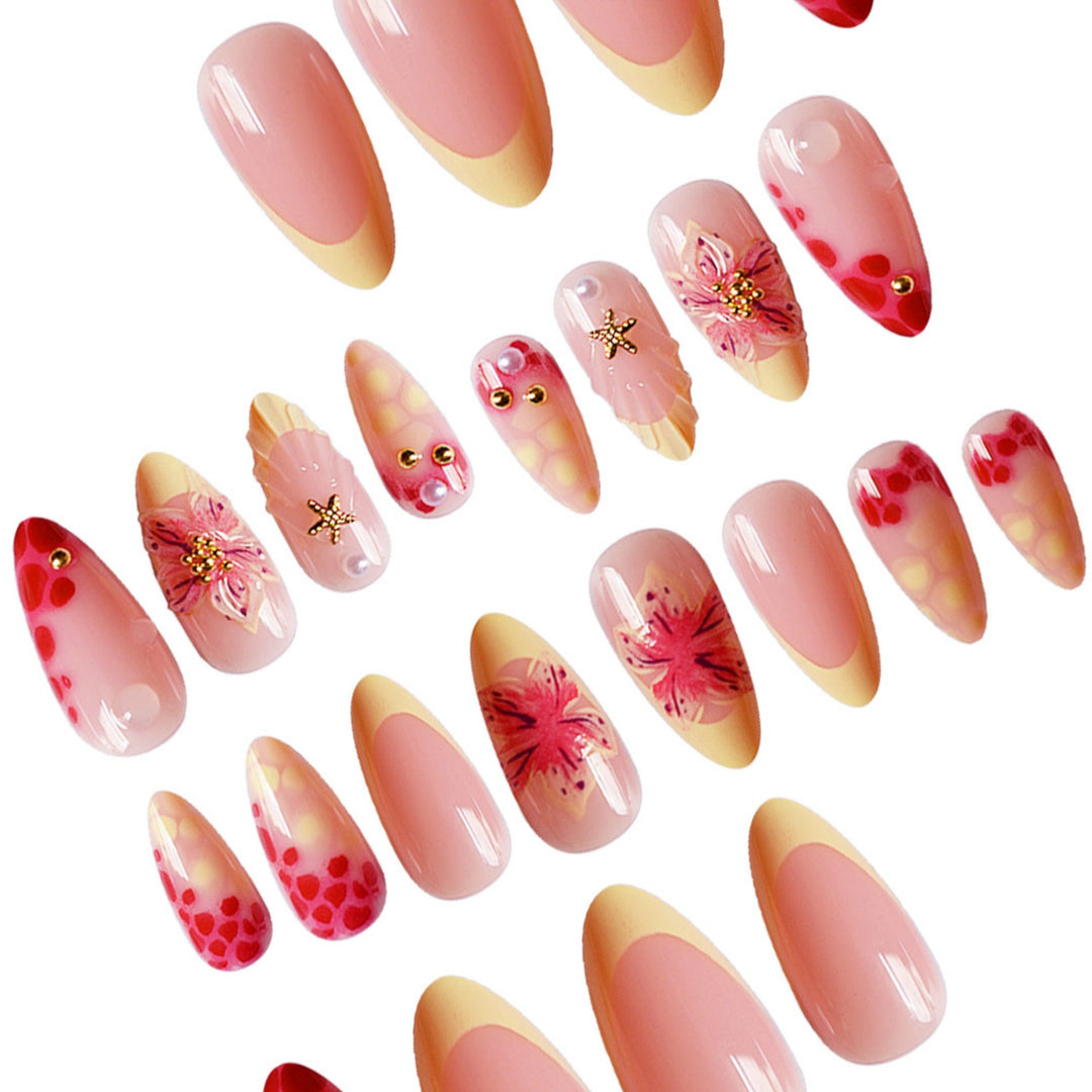 Floral 3D Acrylic Press-On Nail Art Set Kalsten