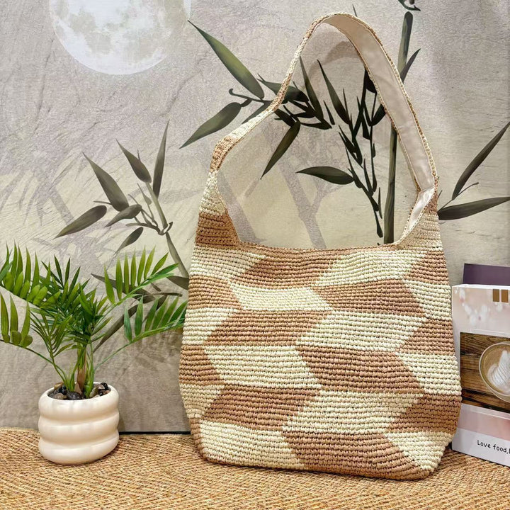 Practical Hobo Bag with Geometric Pattern Kalsten