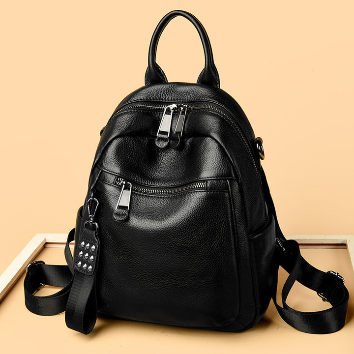Versatile Multi-Functional Leather Backpack Kalsten