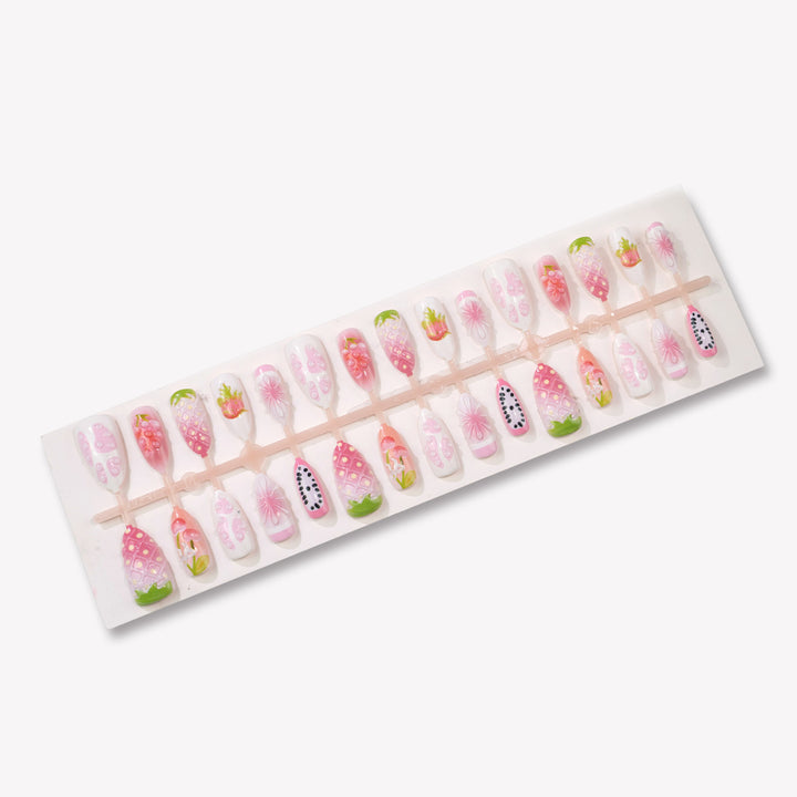 Artistic Fruit-Themed Press-On Nail Art Set Kalsten