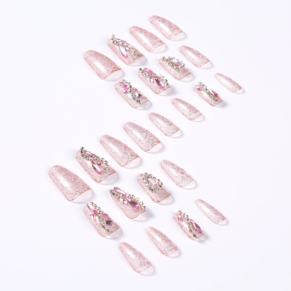 Glamorous Rhinestone-Decorated Press-On Nail Tips Kalsten