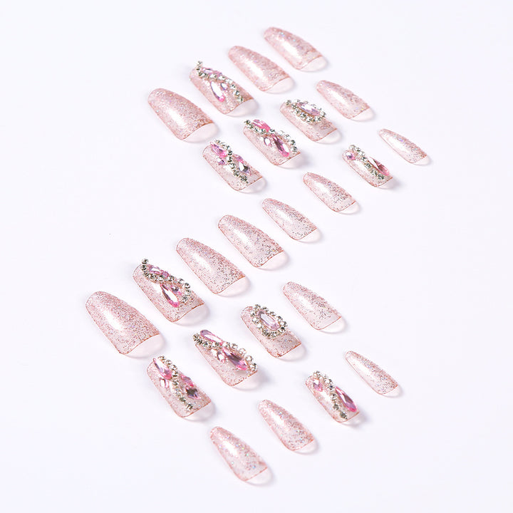 Glamorous Rhinestone-Decorated Press-On Nail Tips Kalsten