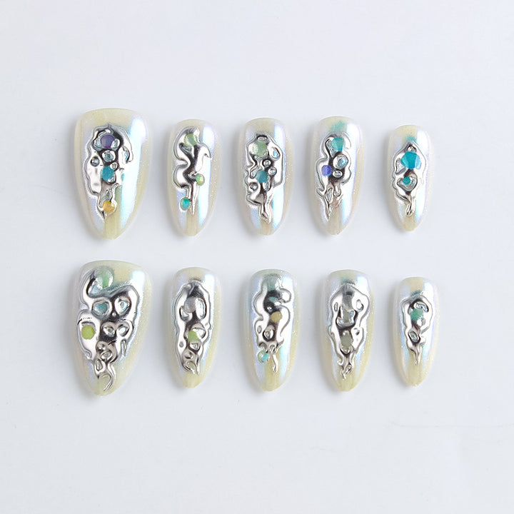 Decorative Press-On Nail Set Kalsten