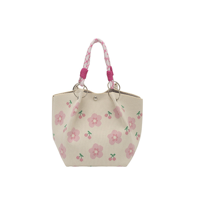 WoFloral Print Textured Handbag Kalsten