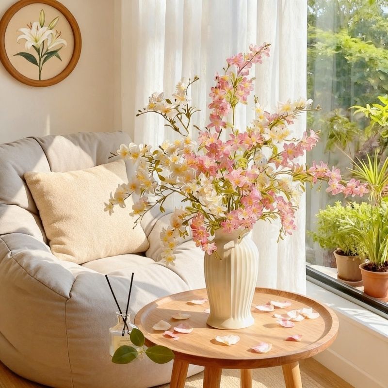 Lifelike Floral Bouquet Display