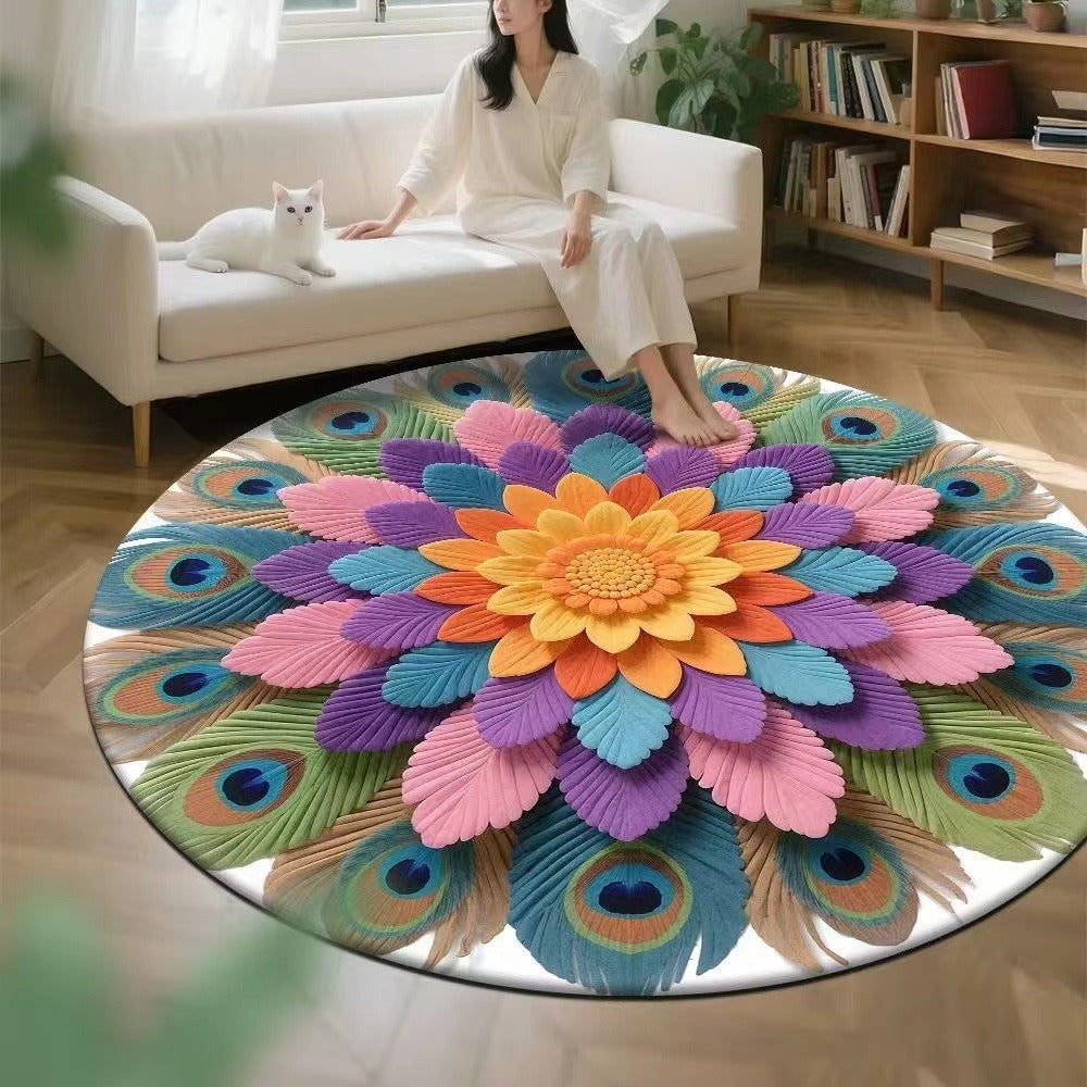 Floral-Themed Memory Foam Area Rug Kalsten