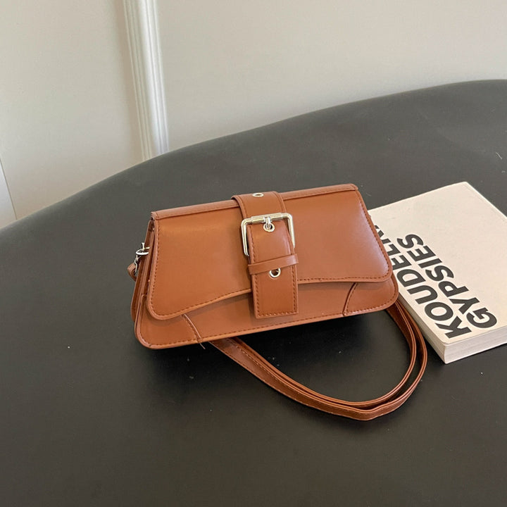 Elegant Buckle-Accented Handbag