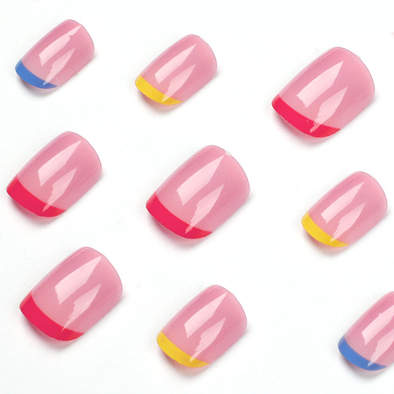 Nail art with colorful tips Kalsten