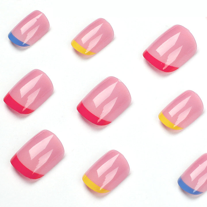 Nail art with colorful tips Kalsten