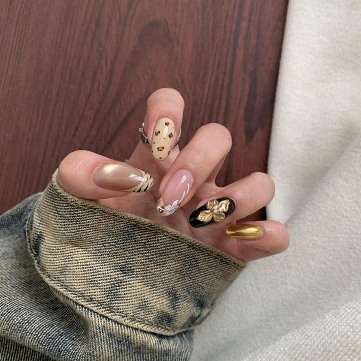 Artificial nails with flower design Kalsten