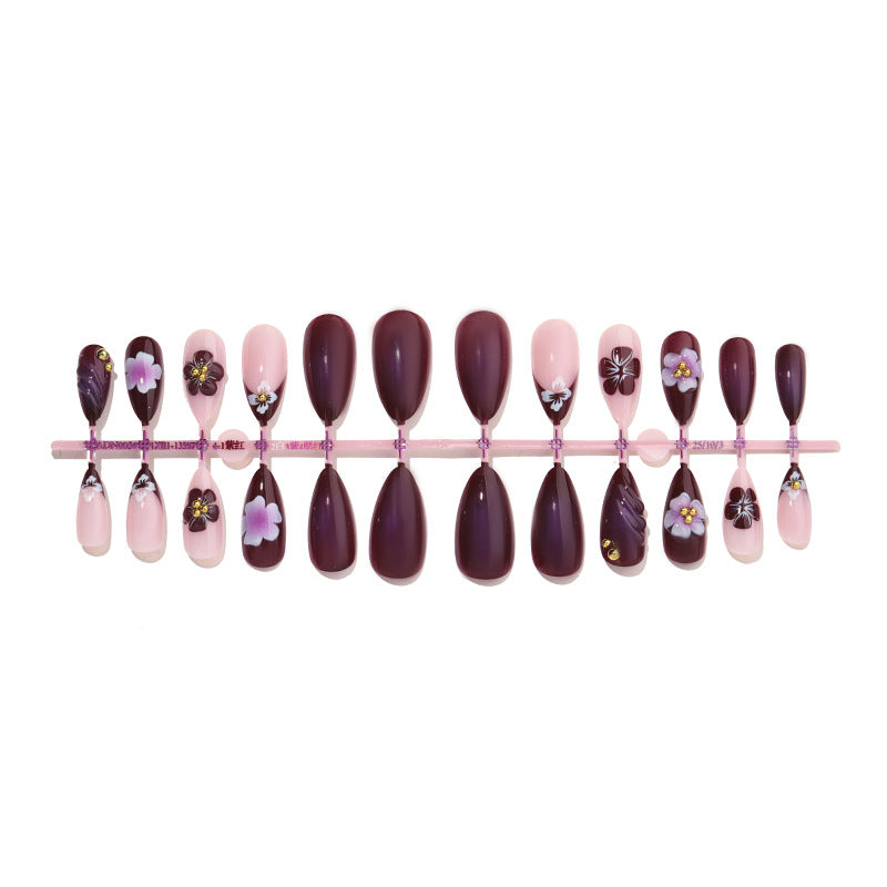 Floral Embellished Press-On Nail Set Kalsten 1788496103