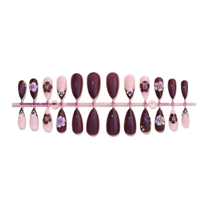 Floral Embellished Press-On Nail Set Kalsten 1788496103