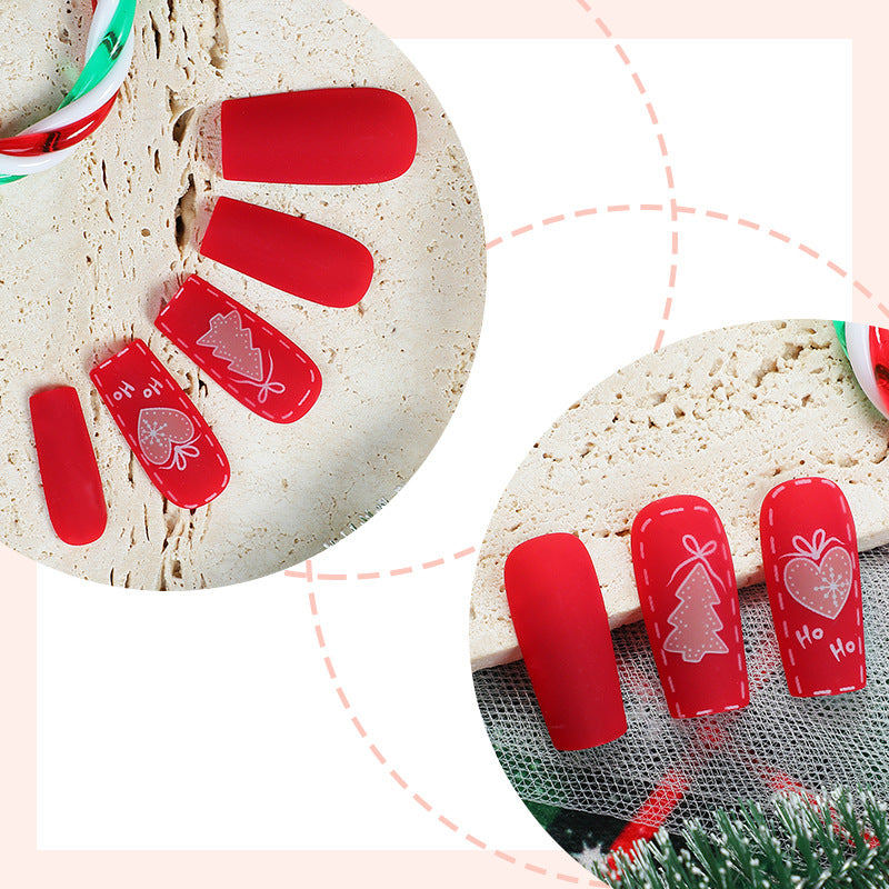 Festive Holiday-Themed Press-On Nails Kalsten