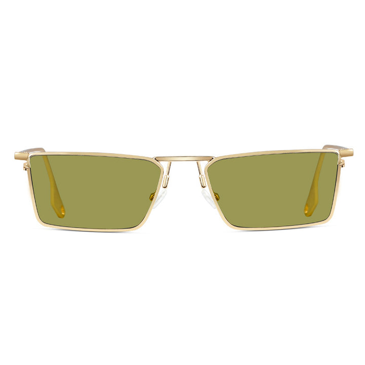 Fashionable sunglasses with rectangular metal frame Kalsten