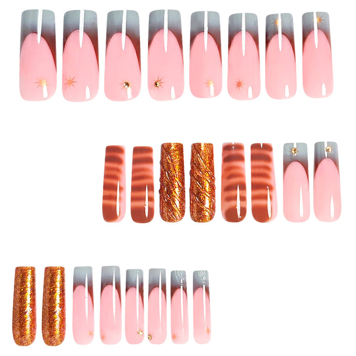 Artistic Long Press-On Nail Extensions Kalsten