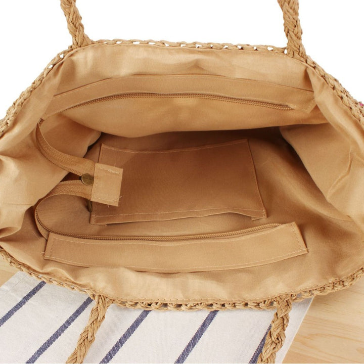 Stylish tote bag with handcrafted floral design Kalsten