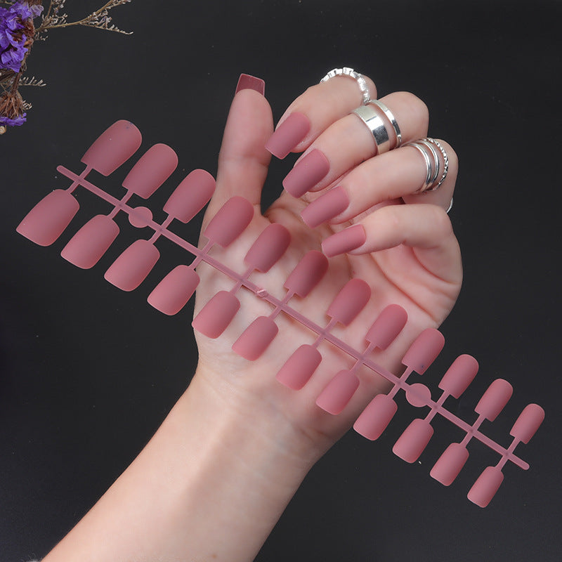 Matte Finish Long Stiletto Press-On Nails Kalsten
