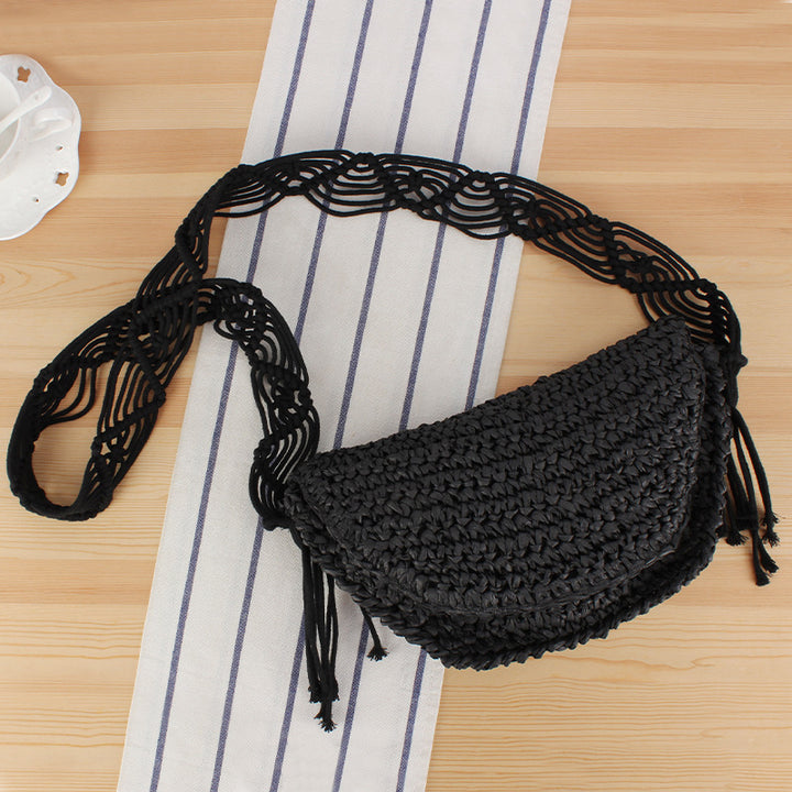 Macramé Shoulder Bag with Elegant Fringe Decoration Kalsten