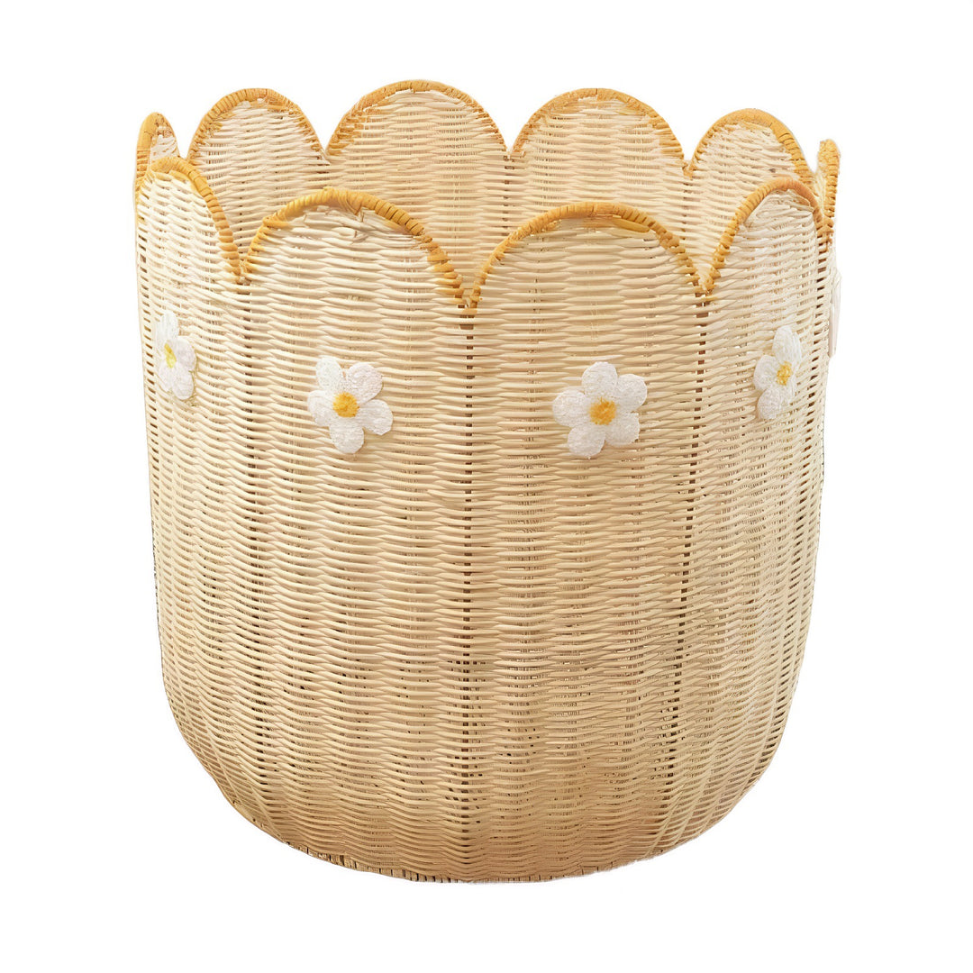 Decorative Scalloped Edge Woven Basket Kalsten