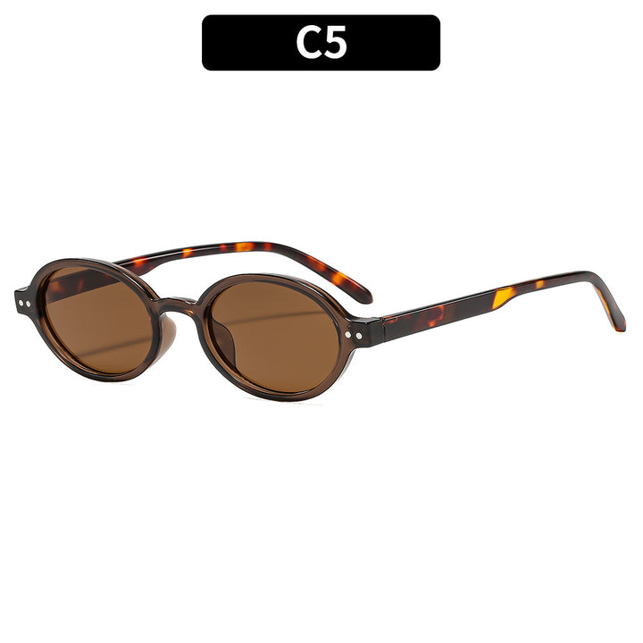 Retro Oval Frame Sunglasses