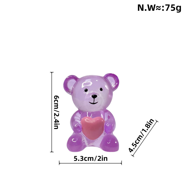 Decorative bear figure with heart Kalsten