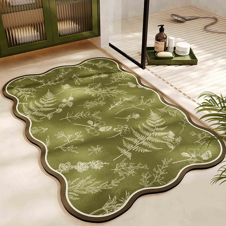 Floral Pattern Bath Mat Kalsten