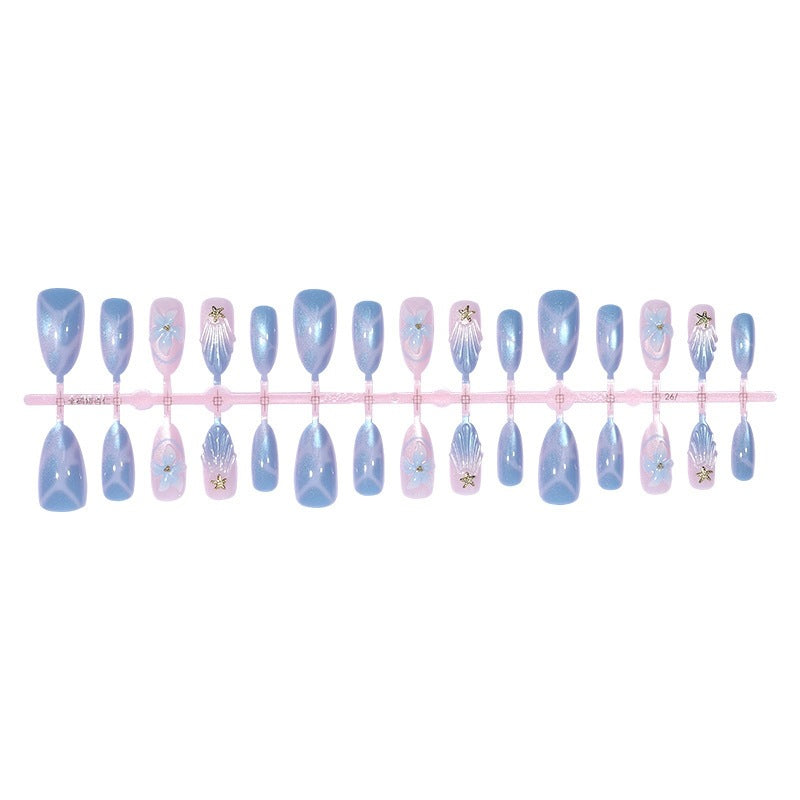 Art nail set with glitter and flower designs Kalsten
