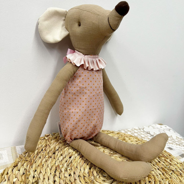 Handmade Organic Linen Long‑Leg Bunny Soft Toy