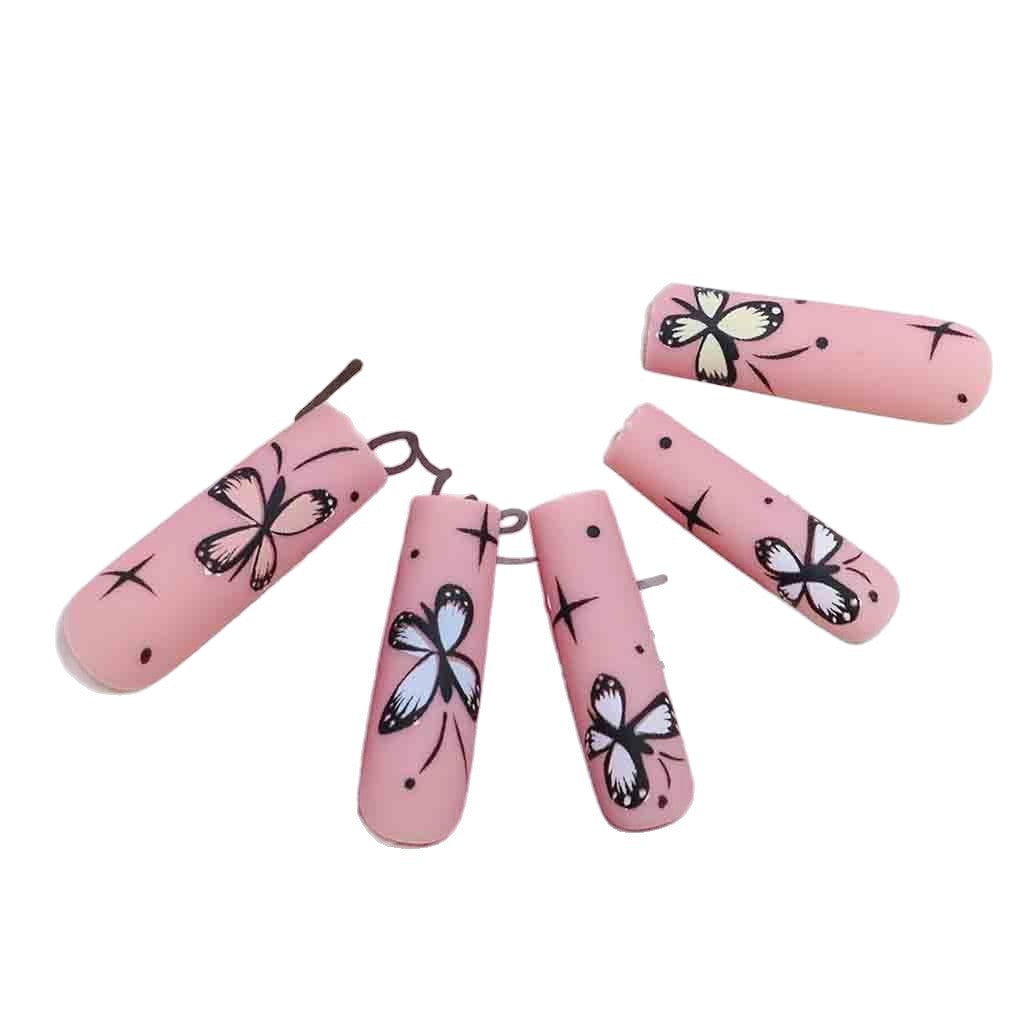 Artistic Floral Ombre Nail Tips Kalsten