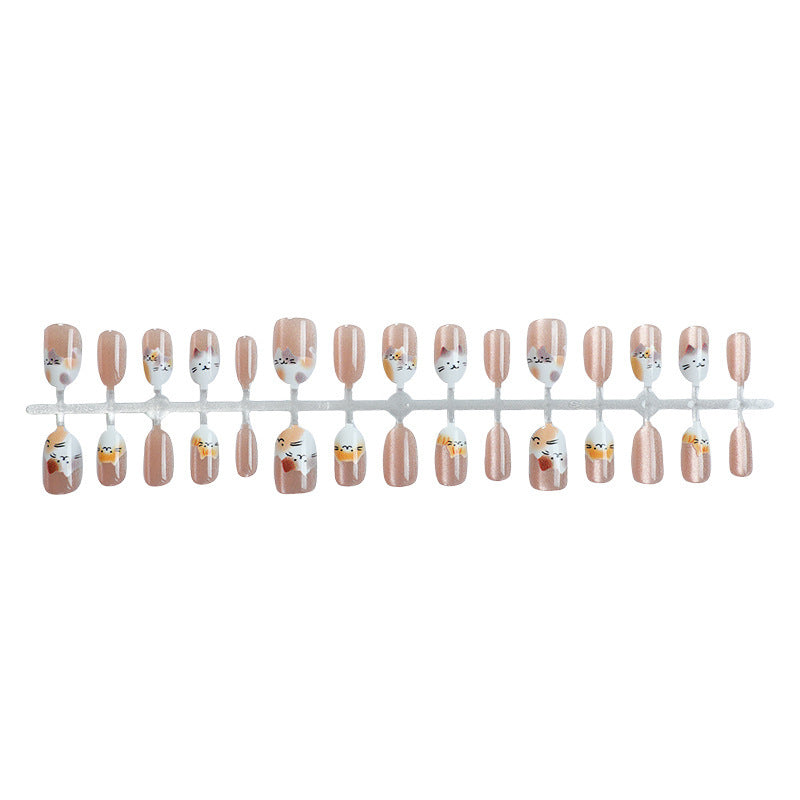 Creative nail art set with cute animal motifs and glitter accents Kalsten